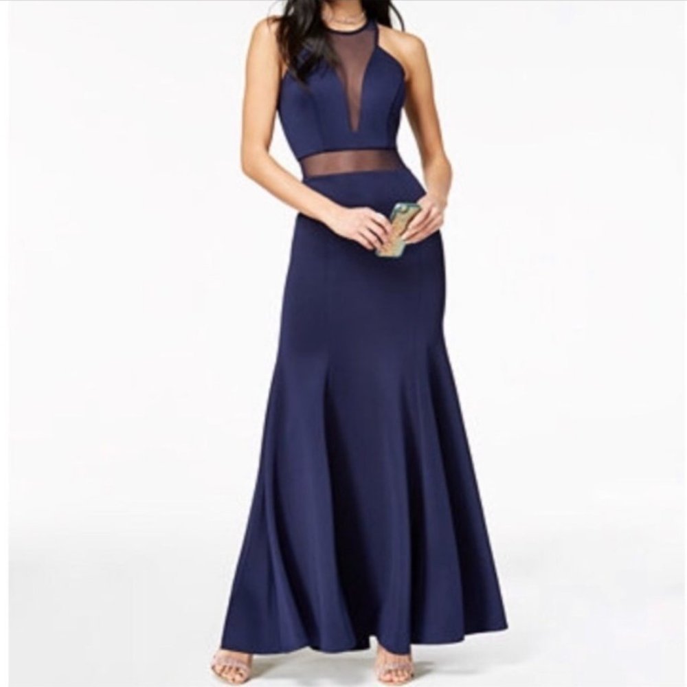 As U Wish Women's Navy Blue Semi Formal maxi Dress Sz 5